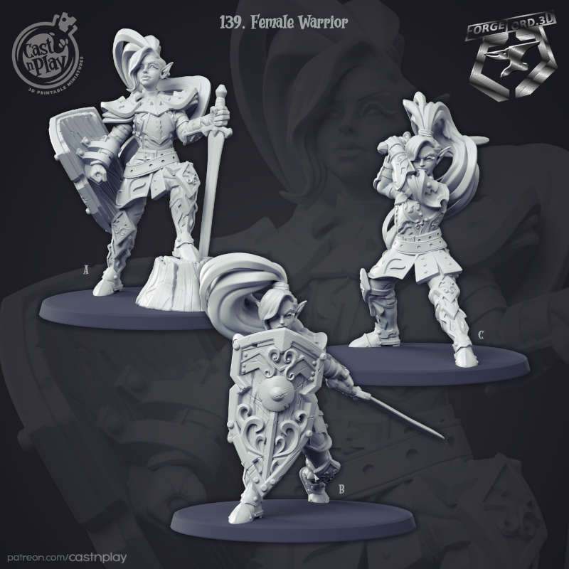 Female-Warrior-CastNPlay-Civiku-tournament-Collection-fantasy-miniatures-tabletop-RPG