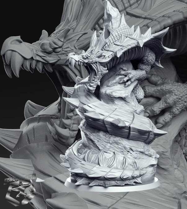 Madraxx-RN-Estudio-monster-hunters-collection-figurines-fantasy-tabletop-RPG-3D-miniatures-dragon