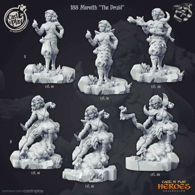 Mereith-The-Druid-CastNPlay-Heroes-Collection-fantasy-miniatures-tabletop-RPG-hero