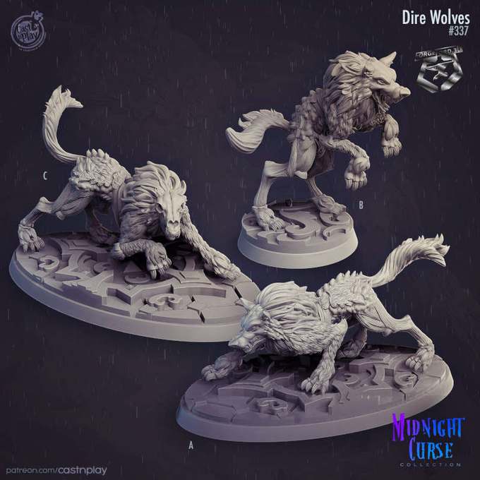 Midnight-Wolves-CastNPlay-midnight-curce-Collection-fantasy-miniatures-tabletop-RPG