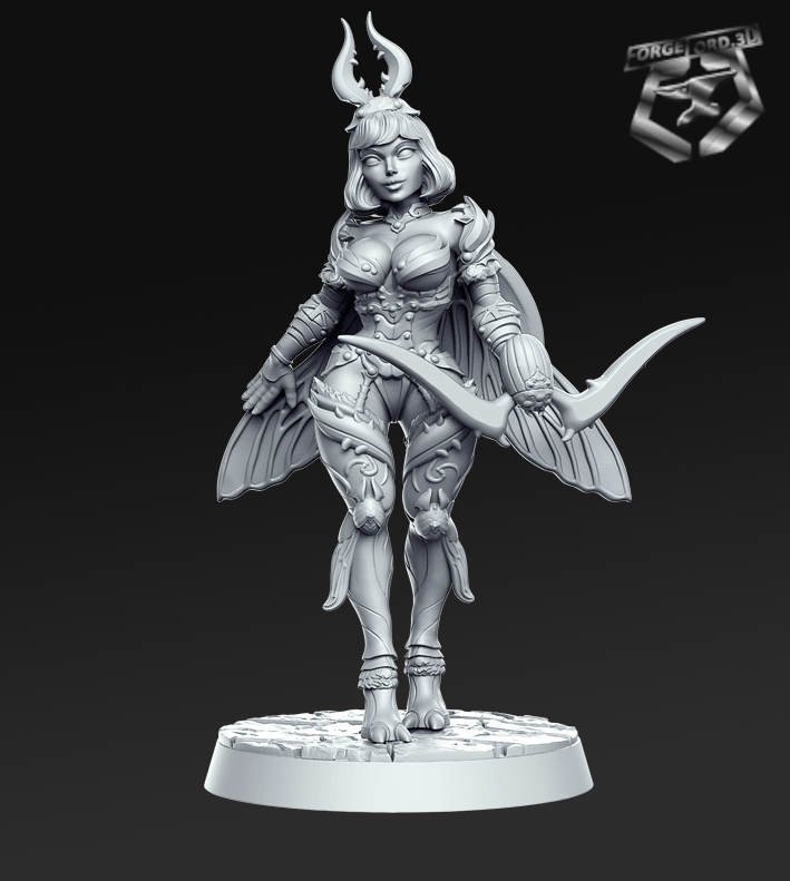 Mina-RN-Estudio-monster-hunters-collection-figurines-fantasy-tabletop-RPG-3D-miniatures-female
