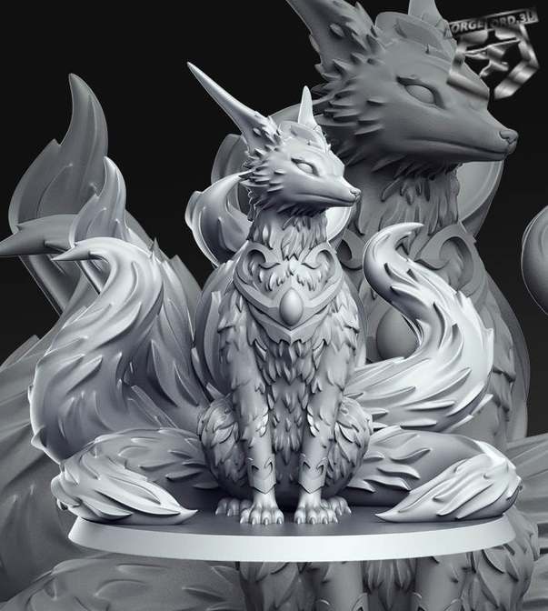 Tsune-RN-Estudio-monster-hunters-collection-figurines-fantasy-tabletop-RPG-3D-miniatures-fox