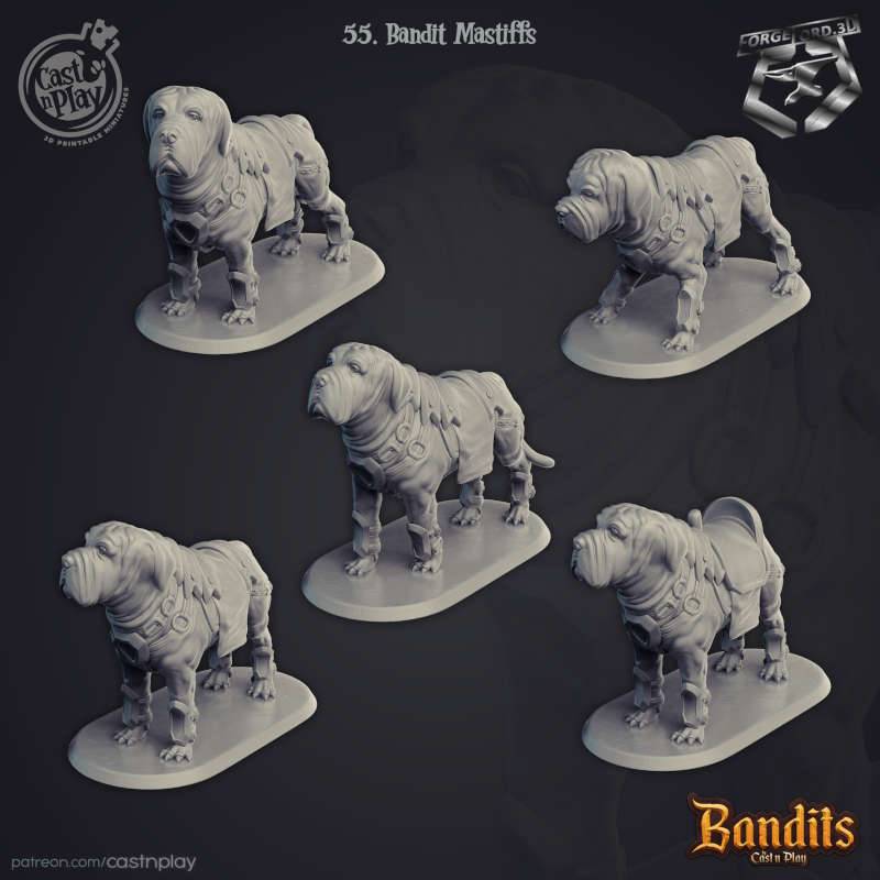 Bandit-Mastiffs-CastNPlay-uru-can-tribe-Collection-fantasy-miniatures-tabletop-RPG
