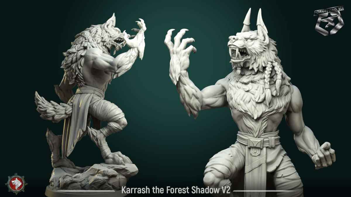 Karrash-the-Forest-Shadow-V2-32mm-figurines-fantasy-tabletop-RPG-3D-miniatures-white-werewolf-tavern