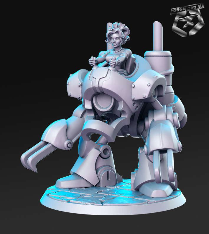 Prissa-mounting-Techroid-RN-Estudio-classic-jrpg-collection-figurines-fantasy-tabletop-RPG-3D-miniatures