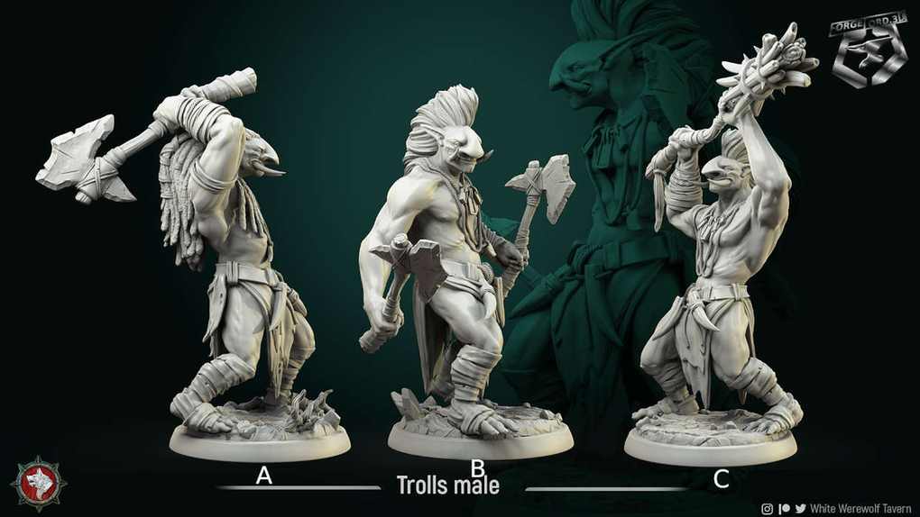 Trolls_male-32mm-figurines-fantasy-tabletop-RPG-3D-miniatures-white-werewolf-tavern