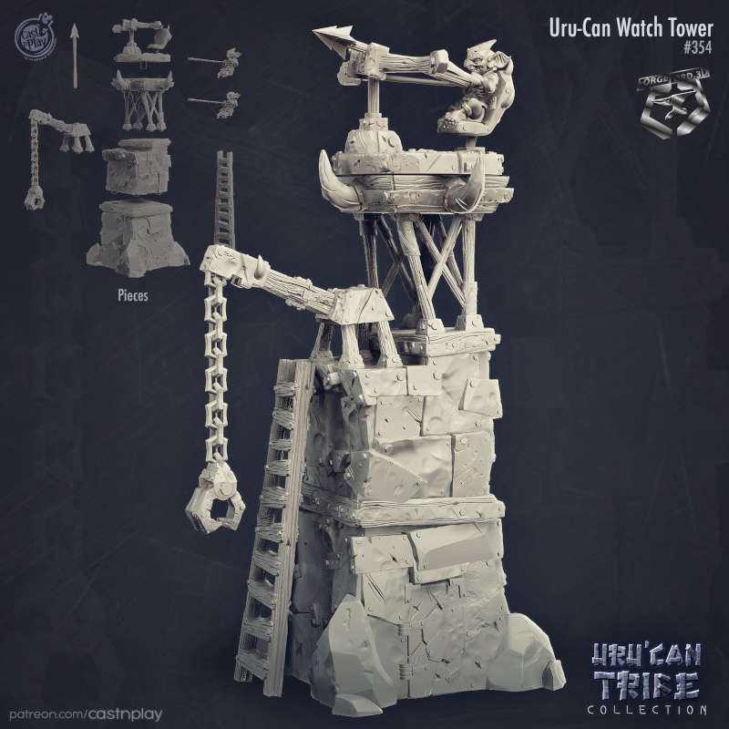 Uru-Can-Watchtower-CastNPlay-uru-can-tribe-Collection-fantasy-miniatures-tabletop-RPG-decor