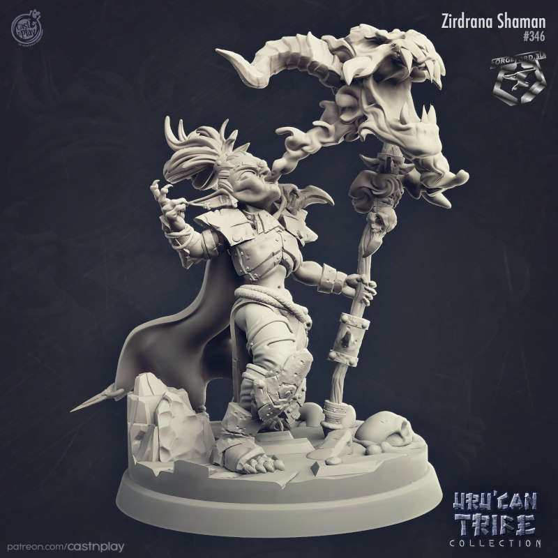 Zirdrana-Shaman-CastNPlay-uru-can-tribe-Collection-fantasy-miniatures-tabletop-RPG