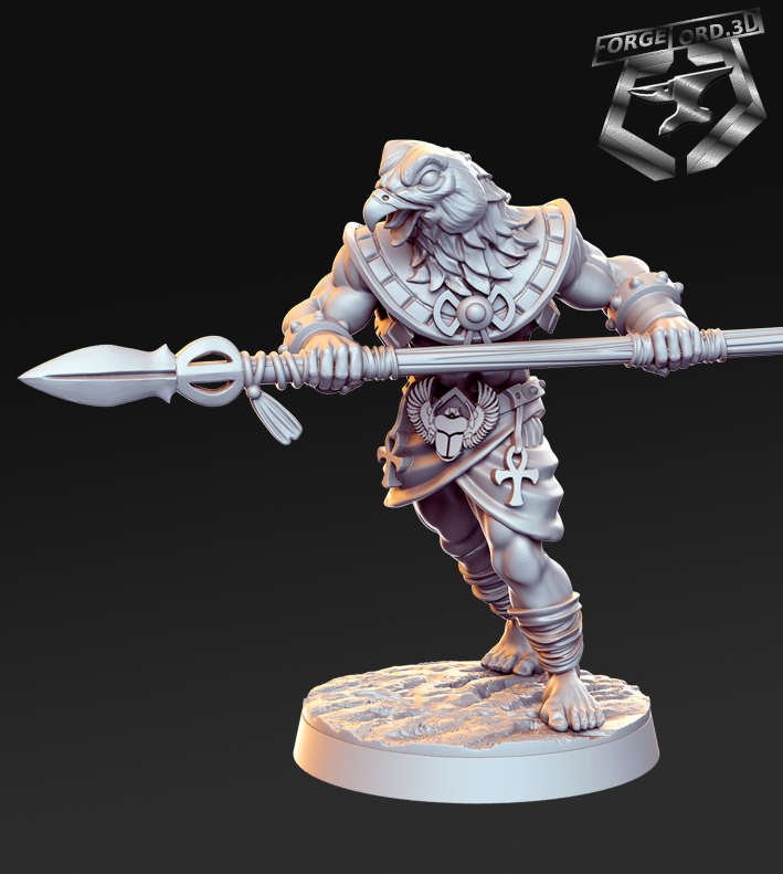 Horathi-warrior-with-spear-RN-Estudio-the-sands-of-time-collection-figurines-fantasy-tabletop-RPG-3D-miniatures