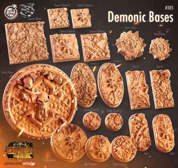 demonic-bases-CastNPlay-depth-of-hell-Collection-base-texture-diorama-fantasy-tabletop-RPG-3D-miniatures