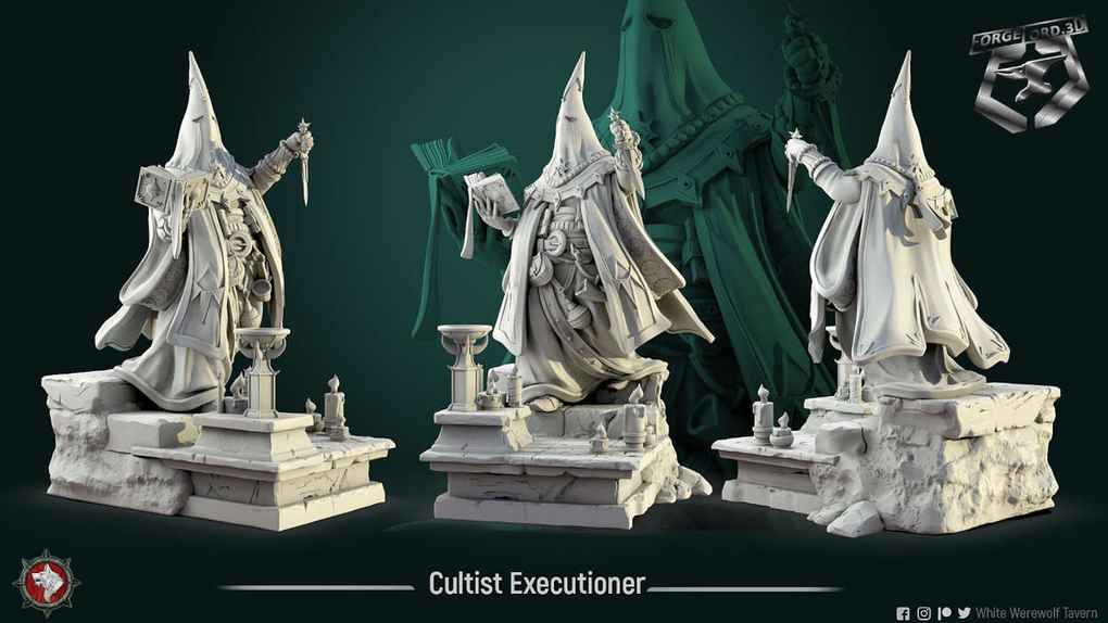 Cultist-Executioner-32mm-figurines-fantasy-tabletop-RPG-3D-miniatures-white-werewolf-tavern