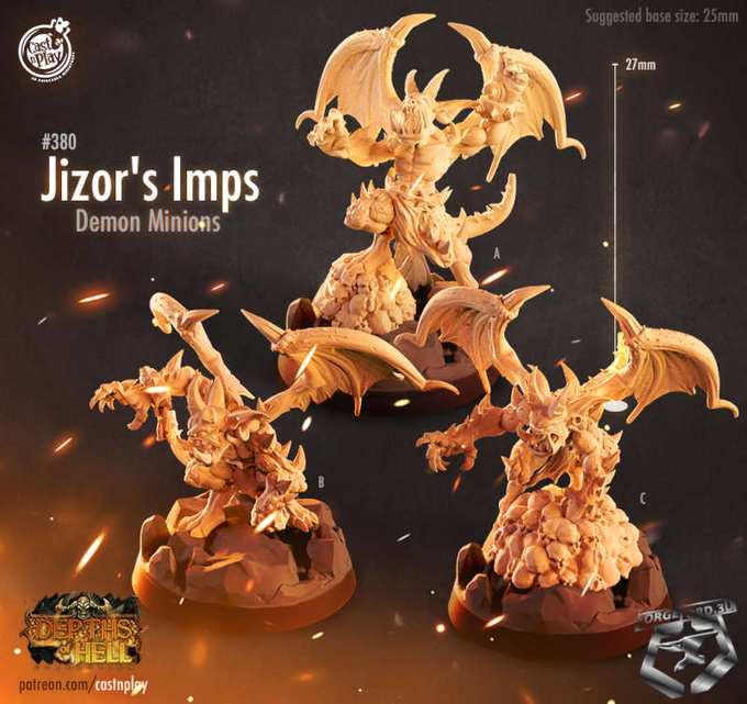 Jizor_s-Imps-CastNPlay-depth-of-hell-Collection--fantasy-tabletop-RPG-3D-miniatures