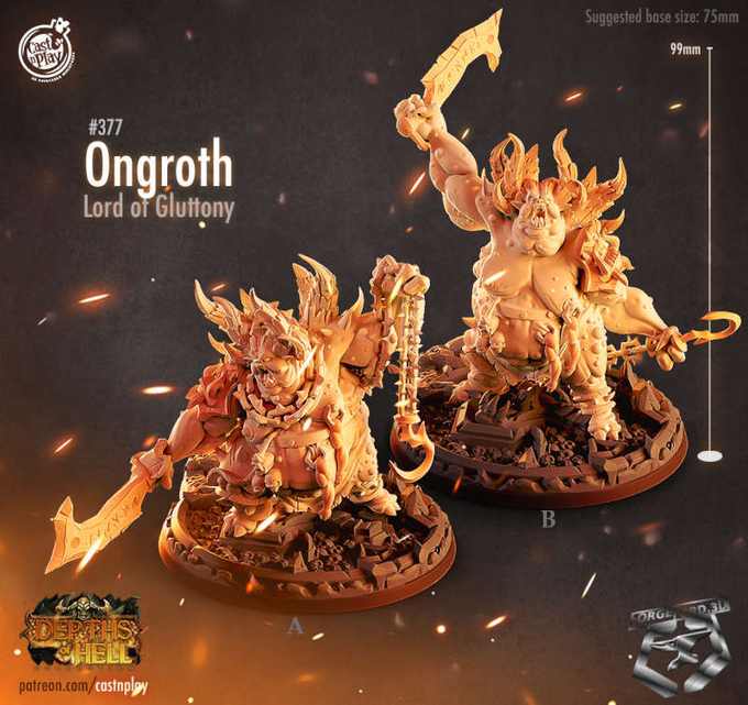 Ongroth-CastNPlay-depth-of-hell-Collection--fantasy-tabletop-RPG-3D-miniatures