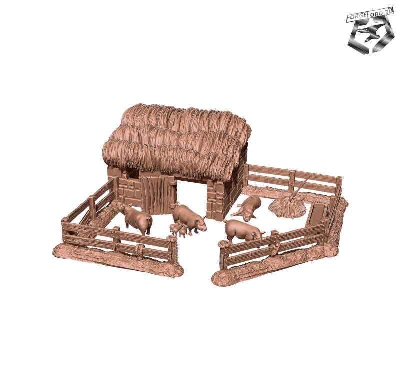 Pigs-Decor-28mm-3dminiatures-decor-Eskice-Miniature-historical