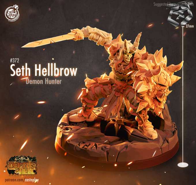Seth-CastNPlay-depth-of-hell-Collection--fantasy-tabletop-RPG-3D-miniatures