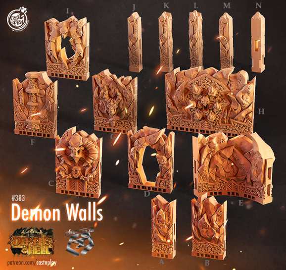 demonic-walls-Midnight-Curse-CastNPlay-Collection-decor-fantasy-tabletop-RPG-3D-miniatures