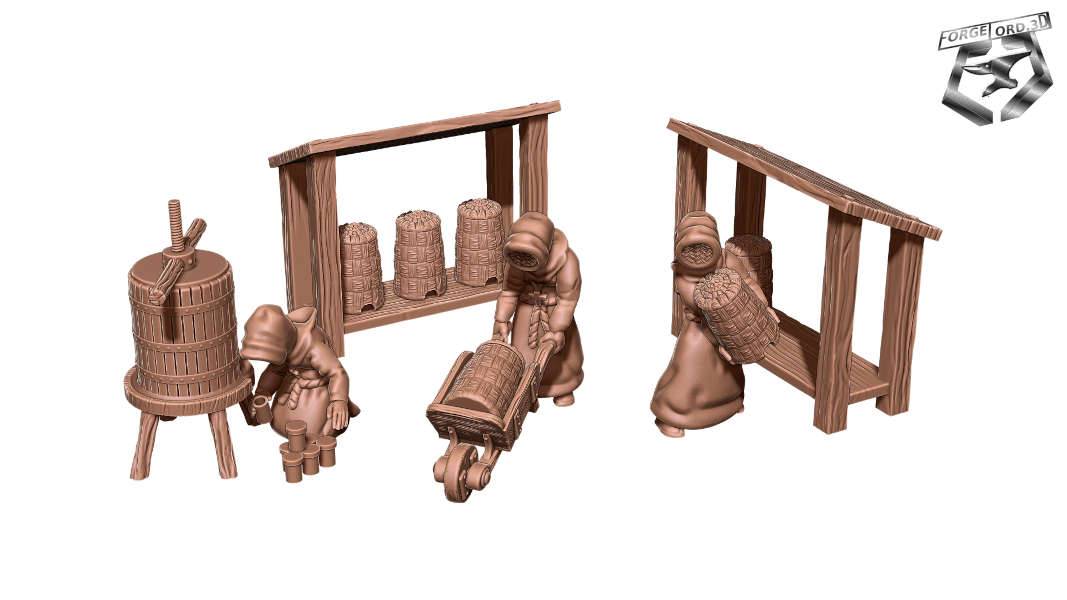 monks-beekeepers-Decor-28mm-3dminiatures-decor-Eskice-Miniature-historical