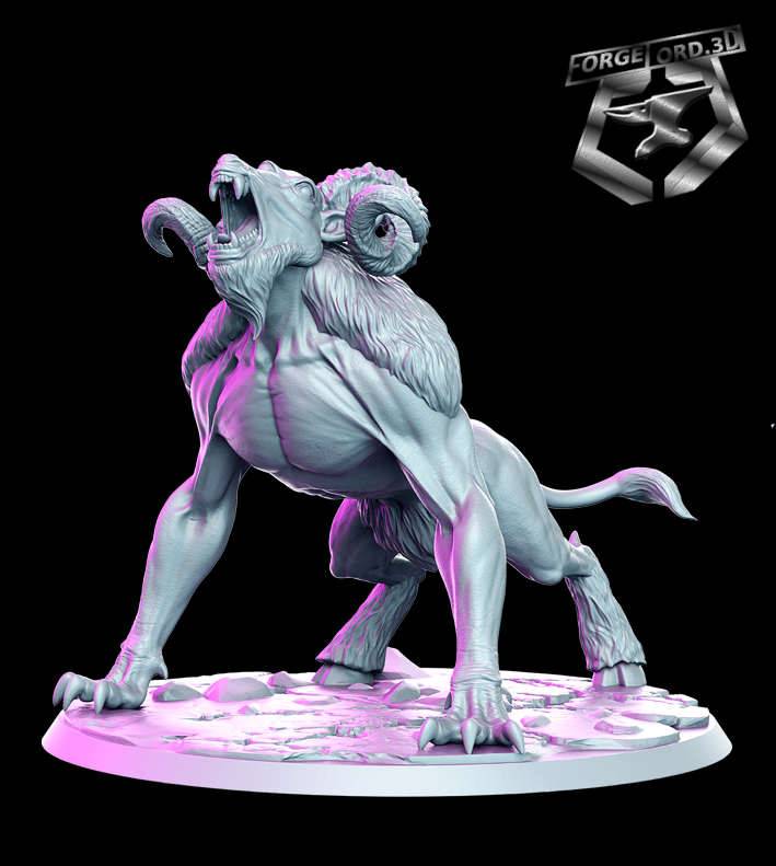Dire-Ram-RN-Estudio--collection-figurines-fantasy-tabletop-RPG-3D-miniatures