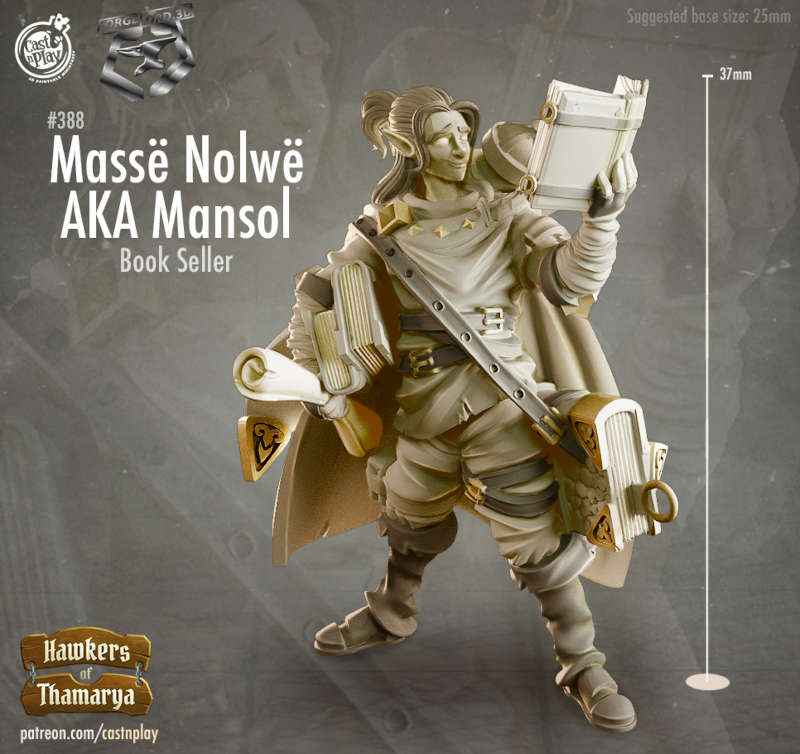 Mansol-CastNPlay-Hawkers-of-Thamarya-Collection--fantasy-tabletop-RPG-3D-miniatures