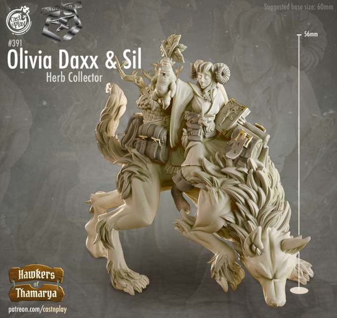 Olivia-CastNPlay-Hawkers-of-Thamarya-Collection--fantasy-tabletop-RPG-3D-miniatures