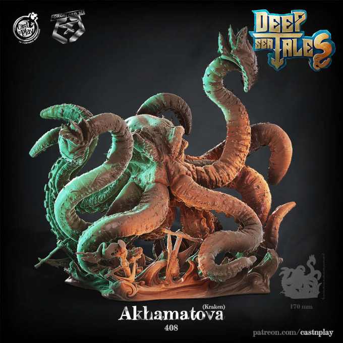 Akbamatova-Kraken-CastNPlay-deep-ser-tales-Collection--fantasy-tabletop-RPG-3D-miniatures