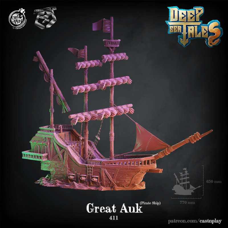Great-Auk-CastNPlay-deep-ser-tales-Collection--fantasy-tabletop-RPG-3D-miniatures