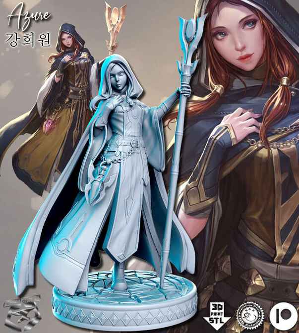 Azure-statue-75mm-RN-Estudio-figurines-fantasy-tabletop-RPG-3D-miniatures-1