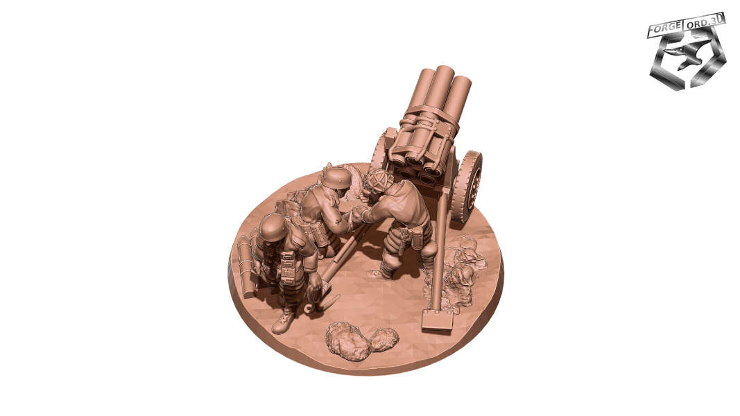 WWII-Fallschirmjager-Nebelwerfer-WWII-Figurines-3D-miniatures-Eskice-Miniature-historical-2