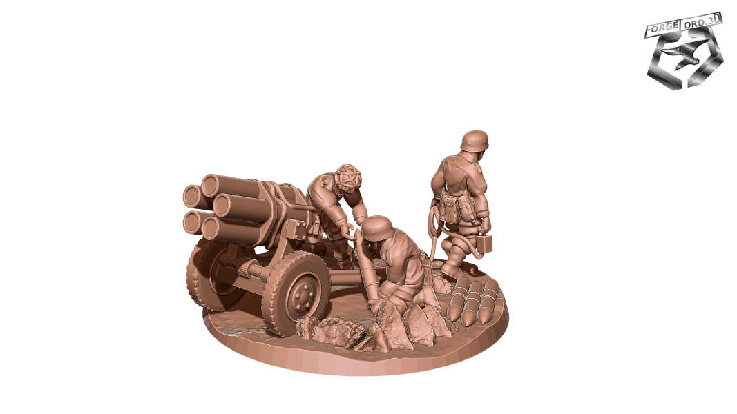 WWII-Fallschirmjager-Nebelwerfer-WWII-Figurines-3D-miniatures-Eskice-Miniature-historical-1