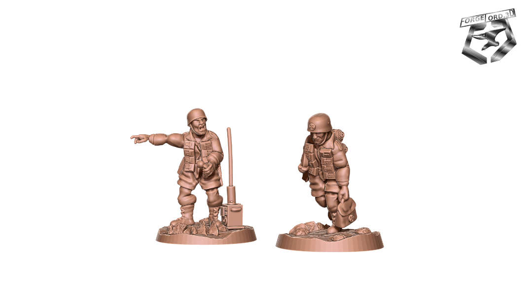 WWII-Fallschirmjager-radio-medic-WWII-Figurines-3D-miniatures-Eskice-Miniature-historical-1