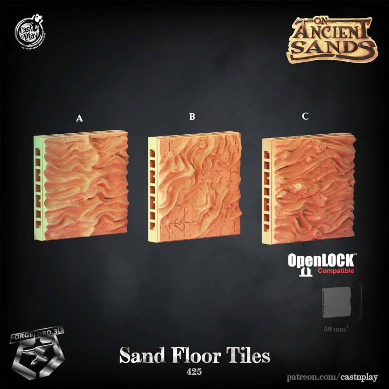 Sand-Floor-Tiles-CastNPlay-ancient-sands-Collection-fantasy-miniatures-tabletop-RPG