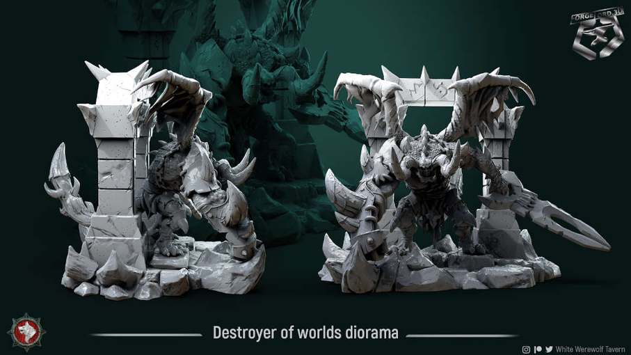 Destroyer-of-worlds-diorama-statue-75mm-figurines-fantasy-tabletop-RPG-3D-miniatures-white-werewolf-tavern