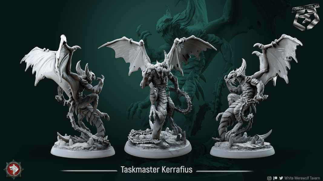 Taskmaster-Kerrafius-32mm-figurines-fantasy-tabletop-RPG-3D-miniatures-white-werewolf-taver