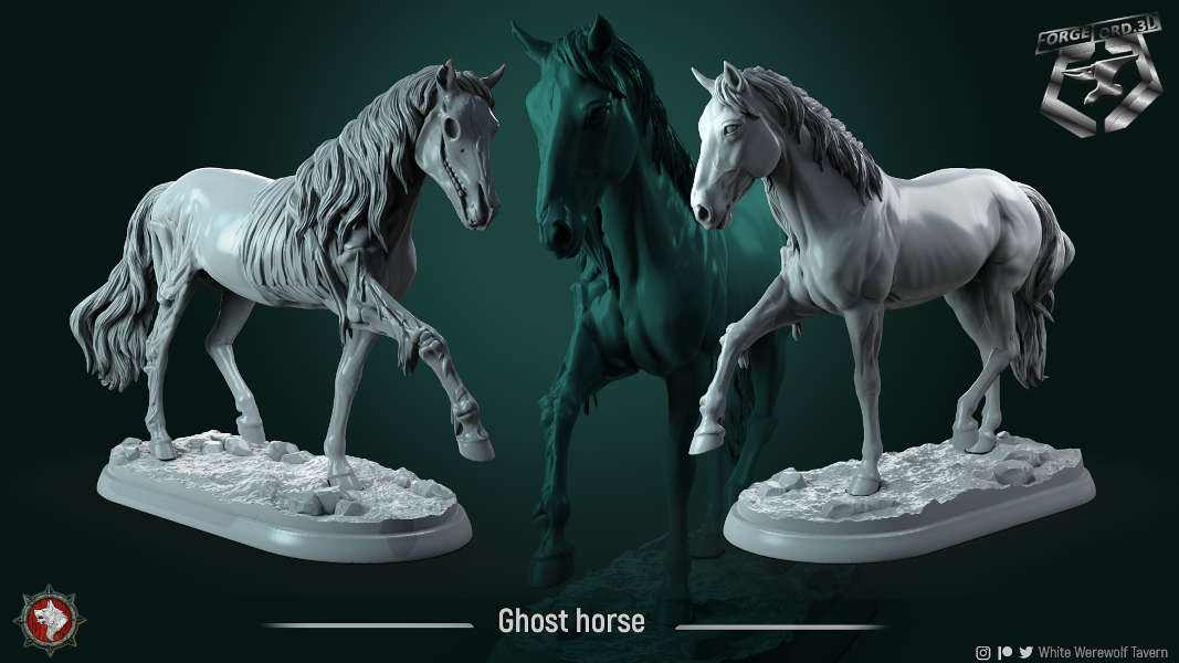 Ghost-horse-32mm-figurines-fantasy-tabletop-RPG-3D-miniatures-white-werewolf-tavern