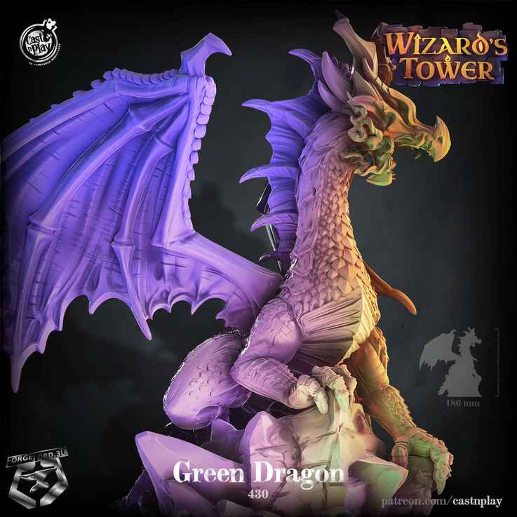 Green-Dragon-CastNPlay-Wizard's-Tower-Collection--fantasy-tabletop-RPG-3D-miniatures