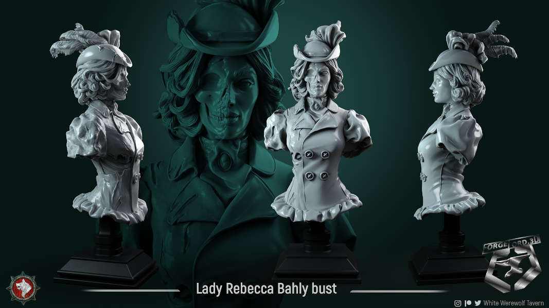 Lady-Rebecca-Bahly-bust-75mm-figurines-fantasy-tabletop-RPG-3D-miniatures-white-werewolf-tavern