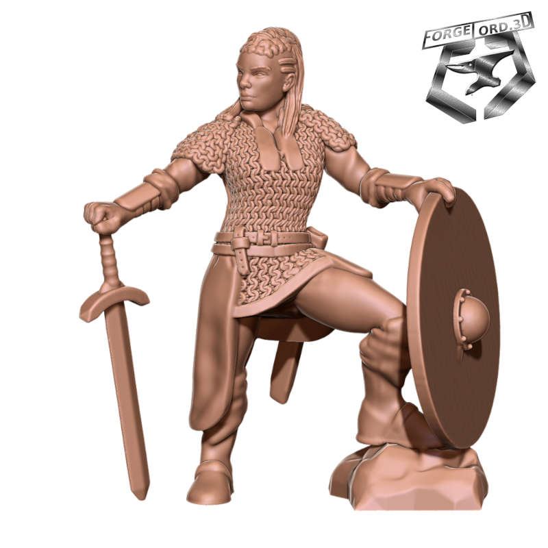 Lagertha-28mm-miniature-3D-miniatures-Eskice-Miniature-historical
