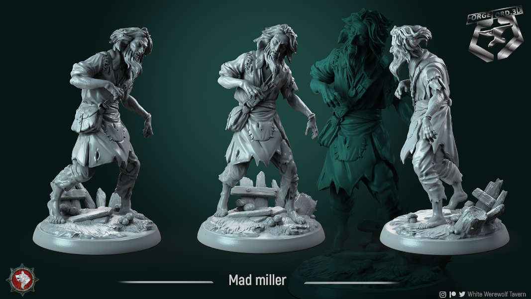 Mad-Miller-32mm-figurines-fantasy-tabletop-RPG-3D-miniatures-white-werewolf-tavern