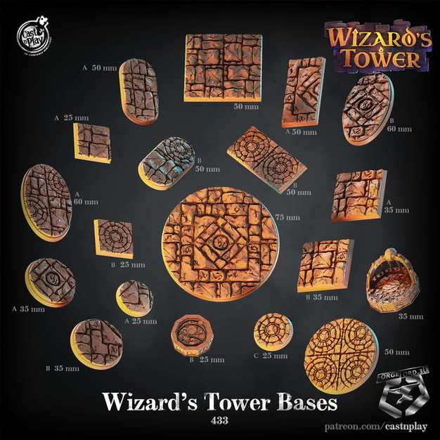 Wizards-Tower-Bases-CastNPlay-Wizard's-Tower-Collection--fantasy-tabletop-RPG-3D-miniatures