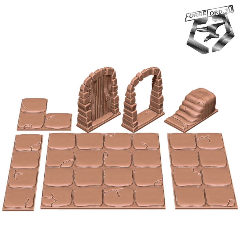 dungeon-set-28mm-decor-3D-miniatures-Eskice-Miniature-fantastic