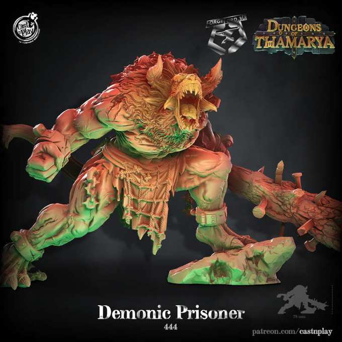 Demonic-Prisoner-CastNPlay-dongeons-of-thamarya-Collection--fantasy-tabletop-RPG-3D-miniatures