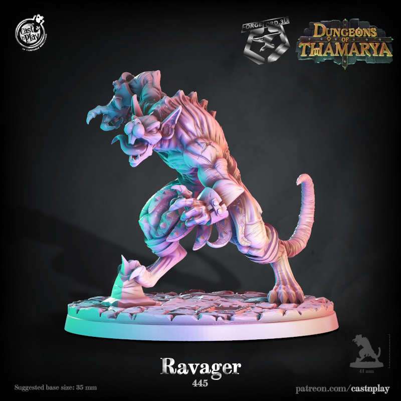 Ravager-CastNPlay-dongeons-of-thamarya-Collection--fantasy-tabletop-RPG-3D-miniatures