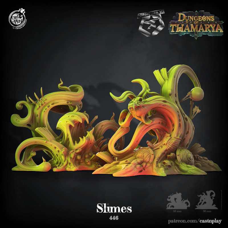 Slimes-CastNPlay-dongeons-of-thamarya-Collection--fantasy-tabletop-RPG-3D-miniatures