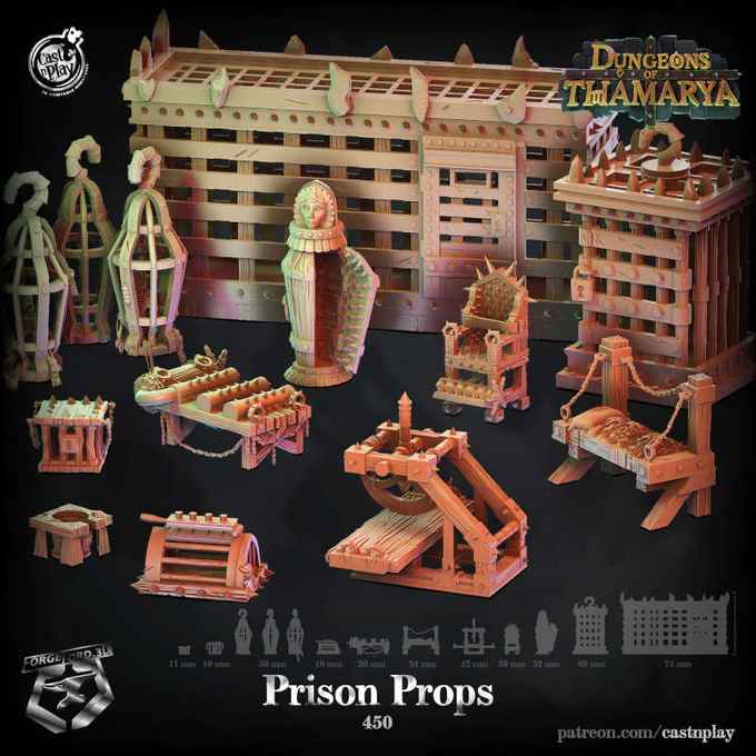 Prison-Props-CastNPlay-dungeon-of-thamarya-Collection--fantasy-tabletop-RPG-3D-miniatures