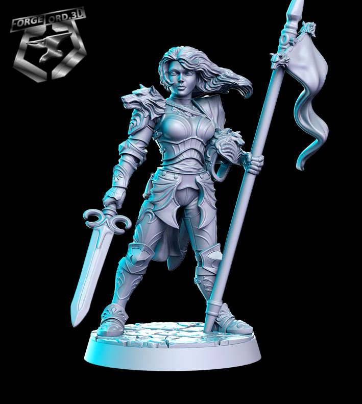 Brunhilda-Unarmoured-RN-Estudio--soul-fighter-tournament-collection-figurines-fantasy-tabletop-RPG-3D-miniatures