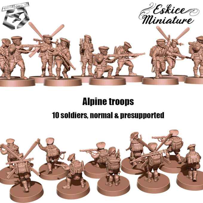 WWII-Alpine-troops-28mm-Figurines-3D-miniatures-Eskice-Miniature-historical-1