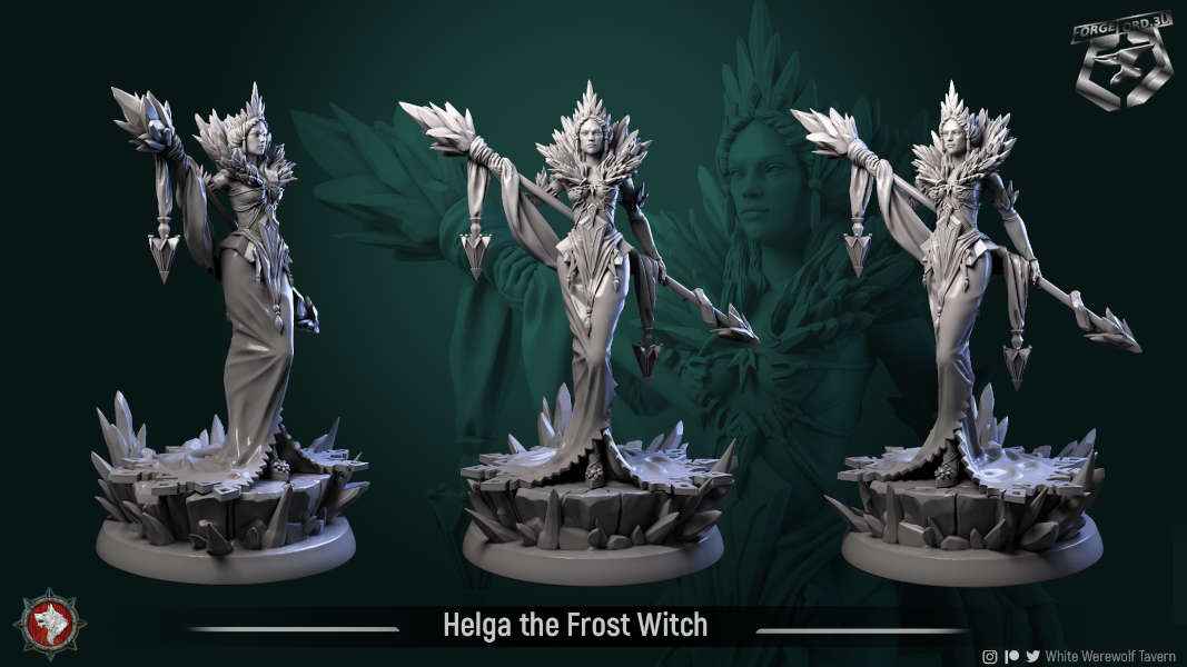 Helga-the-Frost-Witch-75mm-figurines-fantasy-tabletop-RPG-3D-miniatures-white-werewolf-tavern