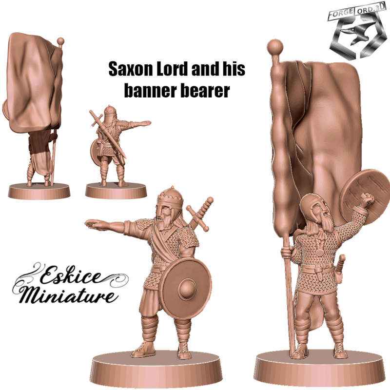 saxon-lord-and-his-banner-bearer-28mm-miniature-3D-miniatures-Eskice-Miniature-historical