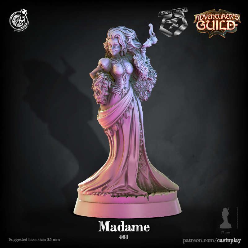 Madame-CastNPlay-adventurers-guild-Collection--fantasy-tabletop-RPG-3D-miniatures