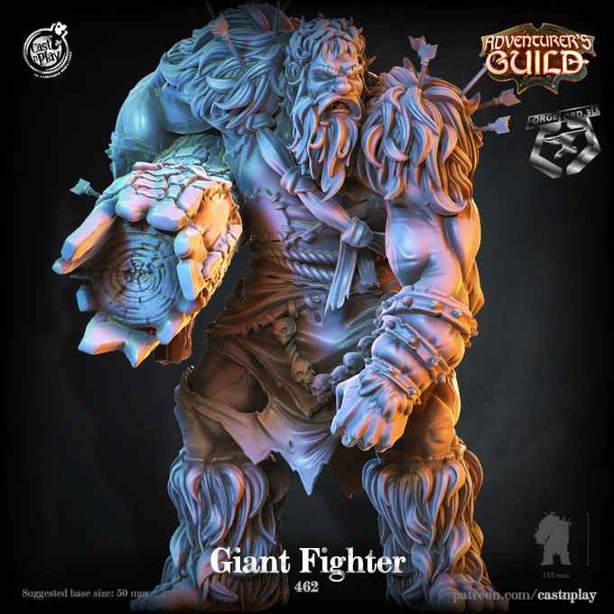 Giant-Fighter-CastNPlay-adventurers-guild-Collection--fantasy-tabletop-RPG-3D-miniatures
